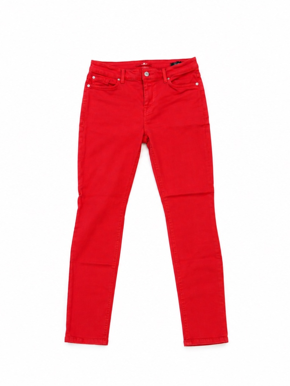 7 For All Mankind Women's Red Skinny Jeans Size 29 Bright Red Denim